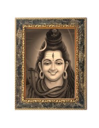 Har Har Mahadev Digital Print Photo 6.7x8.7 inches  (I24) - Vibrant Religious Wall Art for Home or Office Decor.