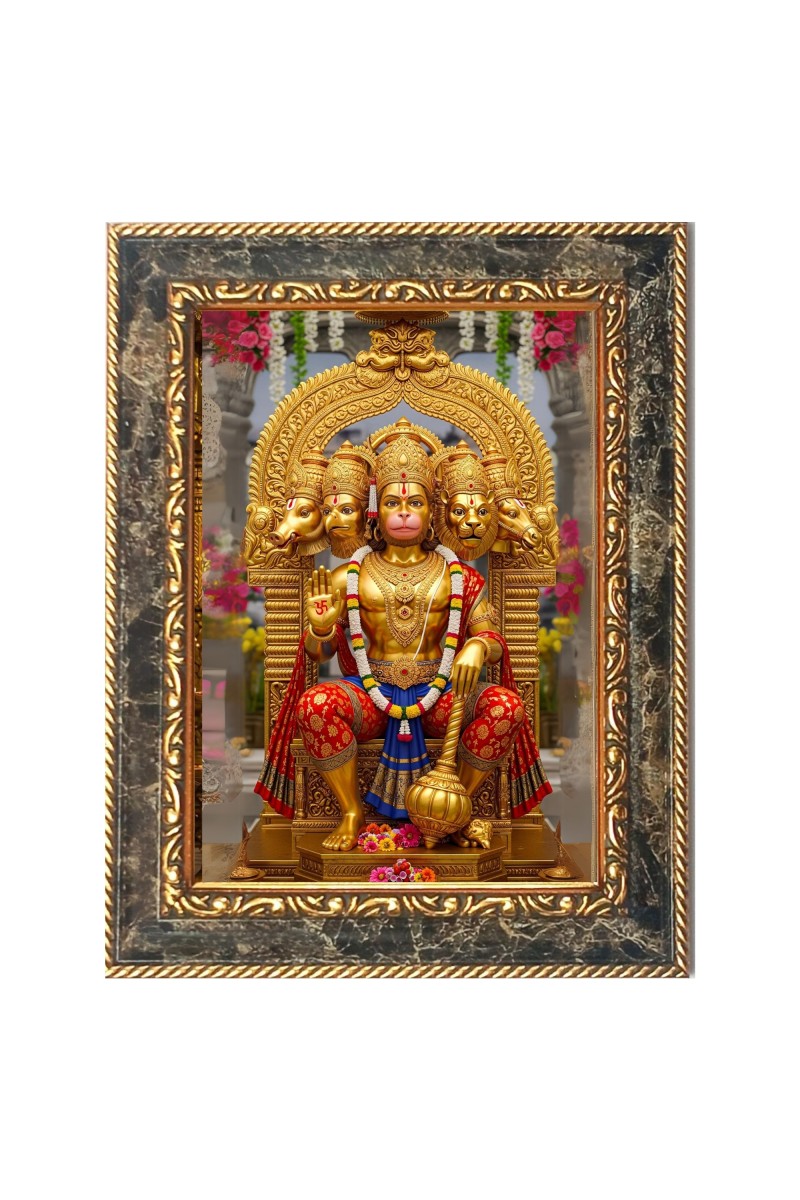 Jai Bajrang bali Digital Print Photo 6.7x8.7 inches  (I24) - Vibrant Religious Wall Art for Home or Office Decor.