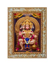 Lord Hanuman Ji Digital Print Photo 6.7x8.7 inches  (I24) - Vibrant Religious Wall Art for Home or Office Decor.