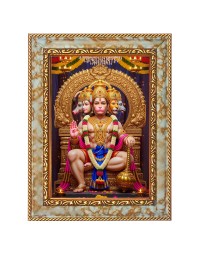 Lord Hanuman Ji Digital Print Photo 6.7x8.7 inches  (I24) - Vibrant Religious Wall Art for Home or Office Decor.