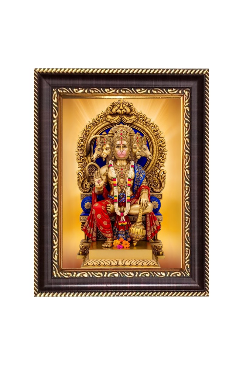 Lord Hanuman Ji Digital Print Photo 6.7x8.7 inches  (I24) - Vibrant Religious Wall Art for Home or Office Decor.