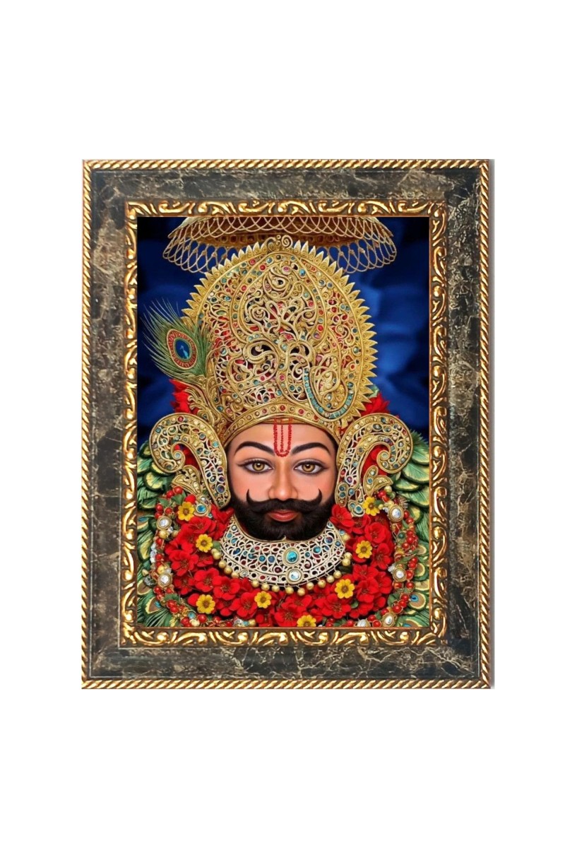 Shree Khatu Shyam Ji Digital Print Photo 6.7x8.7 inches  (I24) - Vibrant Religious Wall Art for Home or Office Decor.