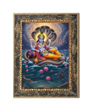 Lord vishnu Digital Print Photo 6.7x8.7 inches  (I24) - Vibrant Religious Wall Art for Home or Office Decor.