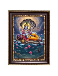 Lord vishnu Digital Print Photo 6.7x8.7 inches  (I24) - Vibrant Religious Wall Art for Home or Office Decor.