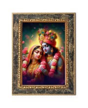 Shree Radha Krishna Digital Print Photo 6.7x8.7 inches  (I24) - Vibrant Religious Wall Art for Home or Office Decor.