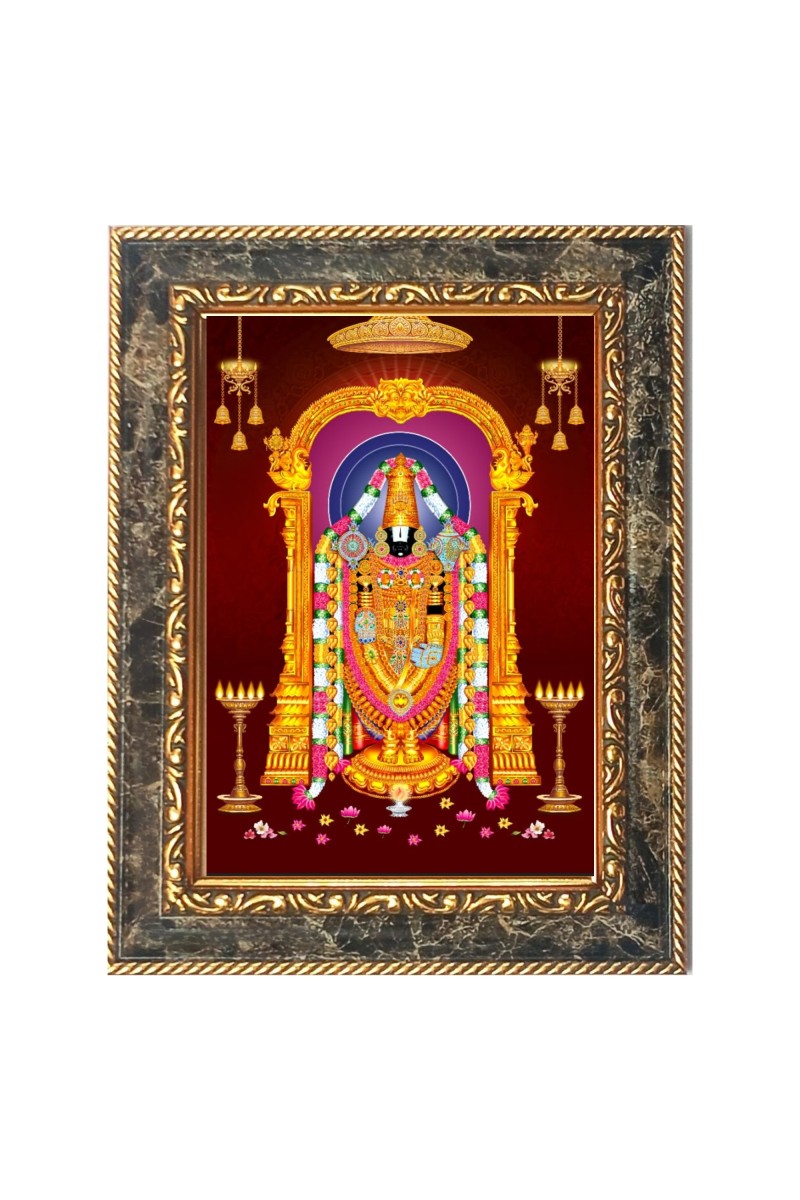 Tirupati Balaji Digital Print Photo 6.7x8.7 inches  (I24) - Vibrant Religious Wall Art for Home or Office Decor.