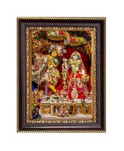 Lord Radha Krishna Digital Print Photo 6.7x8.7 inches  (I24) - Vibrant Religious Wall Art for Home or Office Decor.