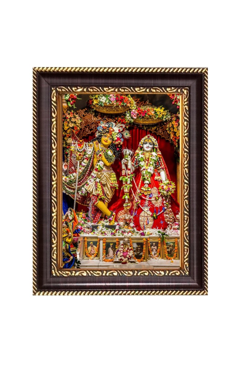 Lord Radha Krishna Digital Print Photo 6.7x8.7 inches  (I24) - Vibrant Religious Wall Art for Home or Office Decor.