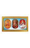 Maa laxmi ganesh, saraswati Photo Frame - 8x14 Inch Brown Wooden Frame | Hindu Gods Wall Decor for Home & Office Maa laxmi ganesh, saraswati Photo Frame - 8x14 Inch Brown Wooden Frame | Hindu Gods Wall Decor for Home & Office