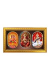Maa laxmi ganesh, saraswati Photo Frame - 8x14 Inch Brown Wooden Frame | Hindu Gods Wall Decor for Home & Office Maa laxmi ganesh, saraswati Photo Frame - 8x14 Inch Brown Wooden Frame | Hindu Gods Wall Decor for Home & Office