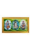 Lord shiva ji Photo Frame - 8x14 Inch Brown Wooden Frame | Hindu Gods Wall Decor for Home & Office