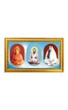 Swami,Raam krishna, maa sharada Photo Frame - 8x14 Inch Brown Wooden Frame | Hindu Gods Wall Decor for Home & Office