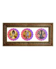 Lord buddha, krishna,jesus Photo Frame - 8x14 Inch Brown Wooden Frame | Hindu Gods Wall Decor for Home & Office