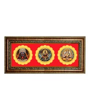 Maa kaali, manasha, annapurna Photo Frame - 8x14 Inch Brown Wooden Frame | Hindu Gods Wall Decor for Home & Office