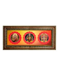 Maa durga,  Photo Frame - 8x14 Inch Brown Wooden Frame | Hindu Gods Wall Decor for Home & Office