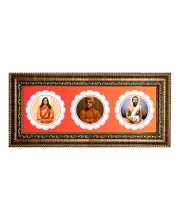 Sri Ramakrishna Paramahamsa. Swami Vivekananda.  Photo Frame - 8x14 Inch Brown Wooden Frame | Hindu Gods Wall Decor for Home & Office