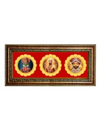 katha kali, chatrapati shivaji, khattu shayam Photo Frame - 8x14 Inch Brown Wooden Frame | Hindu Gods Wall Decor for Home & Office