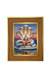 Lord vishnu Photo Frame  10x14 Inches-Brown Wooden Frame for Home , Office & Temple Decoration and Gifting