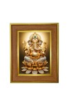 Lord ganesh Photo Frame  10x14 Inches-Brown Wooden Frame for Home , Office & Temple Decoration and Gifting