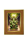 Lord ganesh Photo Frame  10x14 Inches-Brown Wooden Frame for Home , Office & Temple Decoration and Gifting