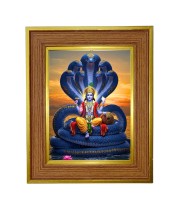 Avatar of Vishnu Photo Frame  10x14 Inches-Brown Wooden Frame for Home , Office & Temple Decoration and Gifting