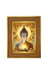 Lord buddha Photo Frame  10x14 Inches-Brown Wooden Frame for Home , Office & Temple Decoration and Gifting