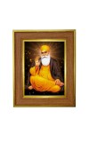 Guru nanak dev ji Photo Frame  10x14 Inches-Brown Wooden Frame for Home , Office & Temple Decoration and Gifting
