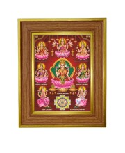 Mata lakshmi  Photo Frame  10x14 Inches-Brown Wooden Frame for Home , Office & Temple Decoration and Gifting