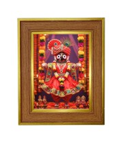 Swami jagannath Photo Frame  10x14 Inches-Brown Wooden Frame for Home , Office & Temple Decoration and Gifting