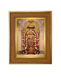 Lord Karthikeya Photo Frame  10x14 Inches-Brown Wooden Frame for Home , Office & Temple Decoration and Gifting