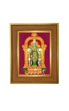  Goddess Meenakshi Photo Frame  10x14 Inches-Brown Wooden Frame for Home , Office & Temple Decoration and Gifting
