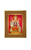 Maa durga Photo Frame  10x14 Inches-Brown Wooden Frame for Home , Office & Temple Decoration and Gifting