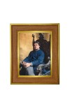 Swami Vivekananda Photo Frame  10x14 Inches-Brown Wooden Frame for Home , Office & Temple Decoration and Gifting
