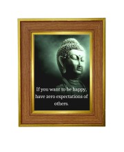 Lord buddha Photo Frame  10x14 Inches-Brown Wooden Frame for Home , Office & Temple Decoration and Gifting