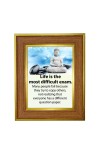 Buddha Photo Frame  10x14 Inches-Brown Wooden Frame for Home , Office & Temple Decoration and Gifting