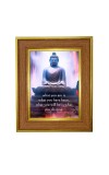 Buddha Photo Frame  10x14 Inches-Brown Wooden Frame for Home , Office & Temple Decoration and Gifting