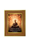 Buddha Photo Frame  10x14 Inches-Brown Wooden Frame for Home , Office & Temple Decoration and Gifting