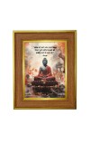 Gautam buddha Photo Frame  10x14 Inches-Brown Wooden Frame for Home , Office & Temple Decoration and Gifting