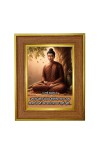 Lord buddha Photo Frame  10x14 Inches-Brown Wooden Frame for Home , Office & Temple Decoration and Gifting
