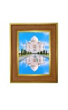 white-marble mausoleum Photo Frame  10x14 Inches-Brown Wooden Frame for Home , Office & Temple Decoration and Gifting