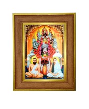 Goddess Kali Photo Frame  10x14 Inches-Brown Wooden Frame for Home , Office & Temple Decoration and Gifting