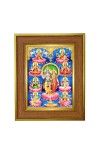 Lakhsmi narayana Photo Frame  10x14 Inches-Brown Wooden Frame for Home , Office & Temple Decoration and Gifting