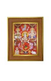Maha lakhsmi Photo Frame  10x14 Inches-Brown Wooden Frame for Home , Office & Temple Decoration and Gifting