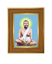 Ramkrishna Photo Frame  10x14 Inches-Brown Wooden Frame for Home , Office & Temple Decoration and Gifting
