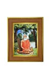 Baba Lokenath Brahmachari Photo Frame  10x14 Inches-Brown Wooden Frame for Home , Office & Temple Decoration and Gifting