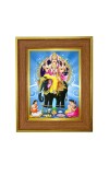 Lord Vishwakarma Photo Frame  10x14 Inches-Brown Wooden Frame for Home , Office & Temple Decoration and Gifting