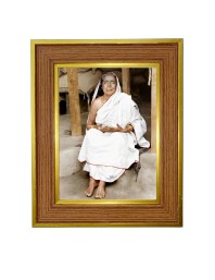 Sri Sarada Devi Photo Frame  10x14 Inches-Brown Wooden Frame for Home , Office & Temple Decoration and Gifting