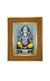Lord ganesha Photo Frame  10x14 Inches-Brown Wooden Frame for Home , Office & Temple Decoration and Gifting