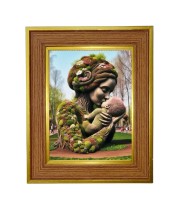 Mother nature Photo Frame  10x14 Inches-Brown Wooden Frame for Home , Office & Temple Decoration and Gifting