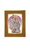 Lord radha krishna Photo Frame  10x14 Inches-Brown Wooden Frame for Home , Office & Temple Decoration and Gifting